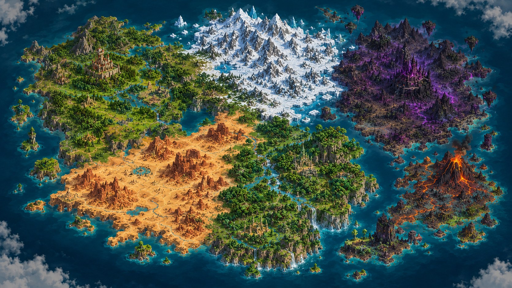 The world map around your village